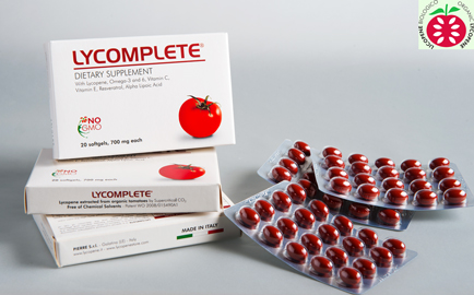 Dietary supplement made in Italy with organic lycopene, Lycomplete for cardiovascular support